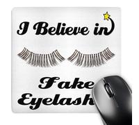 Mouse Pad Inches I Believe In Fake Eyelashes Portable Mouse Mat Stitched Edges Mousepad For Studying Gamer Work 25X30cm
