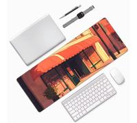 Mouse Pad Japan Mouse Mat Cabin Extra Large Desk Mat 23.6x11.8inch,Large XL Mousepad Non-Slip Rubber Base,Office Desk Mousemat Stitched Edges Accessories for Office Decor,Gifts for Women 0E-740