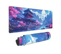 Mouse Pad Japan Mouse Mat Flower Extra Large Desk Mat 39.3x19.6inch,Large XXL Mousepad Non-Slip Rubber Base,Office Desk Mousemat Stitched Edges Accessories for Office Decor,Gifts for Women 0E-695