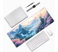 Mouse Pad Japan Mouse Mat Forest Extra Large Desk Mat 47.2x23.6inch,Large XXL Mousepad Non-Slip Rubber Base,Office Desk Mousemat Stitched Edges Accessories for Office Decor,Gifts for Women 0E-719