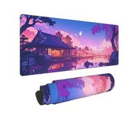 Mouse Pad Japan Mouse Mat Landscape Extra Large Desk Mat 55.1x23.6inch, Large XXL Mousepad Non-Slip Rubber Base, Office Desk Mousemat Stitched Edges Accessories for Office Decor, Gifts 0E-698