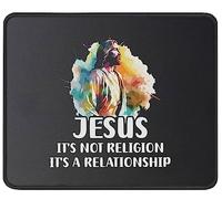 Mouse Pad Jesus Religion It'S A Relationship Religious Inspirational Verse Christianty Desk Mat Comfort Mouse Mats Soft Mousepad For Office Home Work 25X30CM