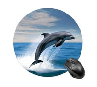 Mouse Pad Jumping Up Dolphins Printed Cute Mousepad with Design Small Non-Slip Rubber Gaming Pads Office Home Pad