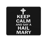 Mouse Pad Keep Calm And Say A Hail Mary Religion Desk Mat Comfort Mousepad Durable Mouse Mats For Home Computers Work 25X30CM