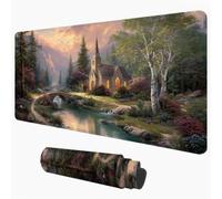 Mouse Pad Landscape & Small Town 70 x 30 cm Desk Mat, Table Blotter 1D#620
