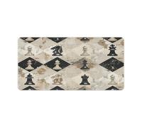Mouse Pad Laptop Desk Pad Mousemats Mouse Mat Chess Piece Brown Pattern Printed for Office And Home