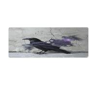 Mouse Pad Laptop Desk Pad Mousemats Mouse Mat Crow on The Ground Printed for Office And Home