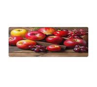 Mouse Pad Laptop Desk Pad Mousemats Mouse Mat Fruits on Wood Printed for Office And Home
