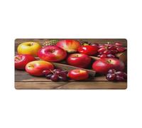 Mouse Pad Laptop Desk Pad Mousemats Mouse Mat Fruits on Wood Printed for Office And Home