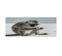 Mouse Pad Laptop Desk Pad Mousemats Mouse Mat Monkey on The Ground Printed for Office And Home
