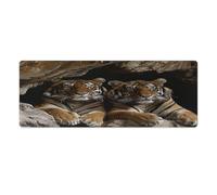 Mouse Pad Laptop Desk Pad Mousemats Mouse Mat Tiger in Cave Printed for Office And Home