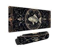 Mouse Pad Large Desk Mat Constellation Black, XXL Mouse Mat Gaming - 1400x600x3mm - Non-Slip Keyboard Mat Mousemat, Gaming Mousepad with Stitched Edges, Large Desk Mats, Laptop, Home, Office -43838