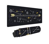 Mouse Pad Large Desk Mat Constellation Black, XXL Mouse Mat Gaming - 1600x800x3mm - Non-Slip Keyboard Mat Mousemat, Gaming Mousepad with Stitched Edges, Large Desk Mats, Laptop, Home, Office -43784