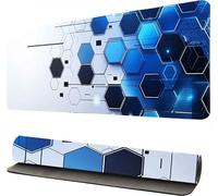 Mouse Pad Large Desk Mat Modern Science And Technology, XXL Mouse Mat Gaming 40x90cm, Non-Slip Keyboard Mats Mousemat, Gaming Mousepad with Stitched Edges, Large Desk Mats, Laptop, Home, Office -46419