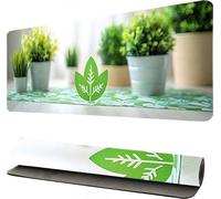 Mouse Pad Large Desk Mat Plant Leaf, XXL Mouse Mat Gaming 60x120cm, Non-Slip Keyboard Mats Mousemat, Gaming Mousepad with Stitched Edges, Large Desk Mats, Laptop, Home, Office -46573