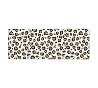 Mouse Pad,Large Gaming Mouse Pad 11.8x31.5 in,Keyboard Mouse Mat for Home Office,Gold Glitter Black Leopard Animal Print
