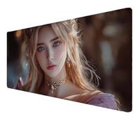Mouse Pad, Large Mouse Mat 1000x400x3mm,XXL Mousepad,Desk Mat with Anti-Slip Base, Smooth Surface Stitched Edges Computer Mousepad, Mousemat Waterproof for Gaming,Office,Home (Beauty cute) Z-709