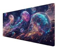 Mouse Pad, Large Mouse Mat 1000x400x3mm,XXL Mousepad,Desk Mat with Anti-Slip Base, Smooth Surface Stitched Edges Computer Mousepad, Mousemat Waterproof for Gaming,Office,Home (color jellyfish) Z-92