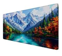 Mouse Pad, Large Mouse Mat 1200x600x3mm,XXL Mousepad,Desk Mat with Anti-Slip Base, Smooth Surface Stitched Edges Computer Mousepad, Mousemat Waterproof for Gaming,Office,Home (landscape lake) Z-499