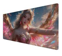 Mouse Pad, Large Mouse Mat 500x250x3mm,XXL Mousepad,Desk Mat with Anti-Slip Base, Smooth Surface Stitched Edges Computer Mousepad, Mousemat Waterproof for Gaming,Office,Home (Cartoon Angel) Z-539