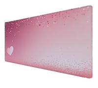Mouse Pad, Large Mouse Mat 600x400x3mm,XXL Mousepad,Desk Mat with Anti-Slip Base, Smooth Surface Stitched Edges Computer Mousepad, Waterproof&Durable Mousemat for Gaming,Office,Home (pink Heart) Z-203