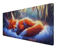Mouse Pad, Large Mouse Mat 900x400x3mm,XXL Mousepad, Desk Mat with Anti-Slip Base, Smooth Surface Stitched Edges Computer Mousepad, Waterproof&Durable Mousemat for Gaming,Office,Home (fox cute) Z-356