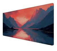 Mouse Pad, Large Mouse Mat 900x400x3mm,XXL Mousepad,Desk Mat with Anti-Slip Base, Smooth Surface Stitched Edges Computer Mousepad, Mousemat Waterproof for Gaming,Office,Home (sunset landscape) Z-643