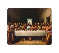 Mouse Pad Last Supper Small Mouse Mat 27 x 22cm with Non-Slip Rubber Base, Waterproof Mousepad, Gaming Mousemat for Women Kids Men Laptops Keyboard Tray Home Traveling Office Accessories D-1095