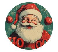 Mouse Pad, Laughing Santa Claus Round Computer Mousepad Non-Slip Base, Gaming Mouse Mat for Laptop Office Home, 10 x 10 Inch