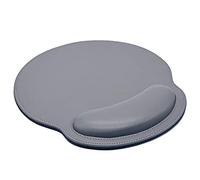 Mouse Pad Leather Wrist Rest Support, Ergonomic Memory Foam Mouse Wrist Rest Pad with Non-Slip Rubber Base, Durable & Comfortable Mousepad for Computer Pain Relief at Home, Office, Work Travel, Grey