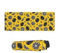 Mouse Pad Lemon Doodle Slice In Yellow Large Mouse Pads Decor Writing Mat, For Office, Computer, Desk, 80x30cm