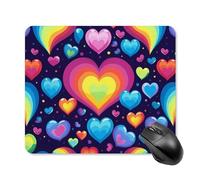 Mouse Pad, Lgbt Rainbow Hearts Comfortable Mousepads Multifunctional Gaming Mousepad For Home Pc Gamer 25X30Cm