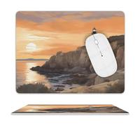 Mouse Pad Lighthouse Located by The Sea Mouse Mat Washable Non-slip Mouses Mats for Man Woman Laptop Gaming Desk Pad Desktop Protector Mat for Office Home Work