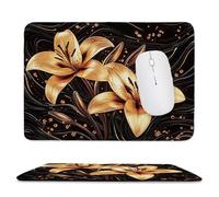 Mouse Pad Lily Small Mouse Mat 18x22 cm with Stitched Edge, Waterproof Mousepad Smooth Surface Premium-Textured Mousepad with Non-Slip Rubber Base, for PC Laptop Office&Home Small Desk Mat, Gifts uk24