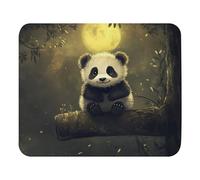 Mouse Pad Little Panda On The Branch Mouse Pads For Desk Comfortable Mice Mat With Stitched Edges For Work Wireless Mouse Laptop 25X30Cm