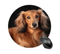 Mouse Pad Long Haired Dachshund Printed Cute Mousepad with Design Small Non-Slip Rubber Gaming Pads Office Home Pad