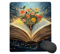 Mouse Pad Magic Book Small Mouse Mat 18x22 cm with Stitched Edge, Waterproof Mousepad Smooth Surface Premium-Textured Mousepad with Non-Slip Rubber Base, for PC Laptop Office&Home small Desk Mat uk737