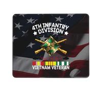 Mouse Pad Mat 4th ry Division Vietnam Veteran Mouse Mat Work 25x30cm