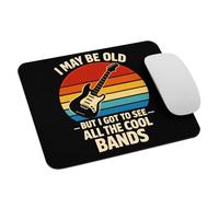 Mouse Pad Mat Music Lover I May Be Old But I Got to See All The Office | Mousepad Computer 25x30cm Non-Slip Mouse Pad Comfortable Desk Pad Gamer Game