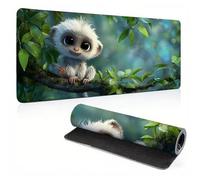 Mouse Pad, Monkey Forest Mouse Mat, Extended Large Mousepad with Non-Slip Rubber Base, Comfortable Keyboard Pad, Office Desk Mat with Stitched Edges,Long MousPad Waterproof 27.5x15.7x0.12 inch 0A0-260