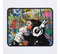 Mouse Pad Monkey Thinker - Banksy Urban Contemporary Colorful Street Art - DJ Chimp 11.8 x 9.8 inch Computer Mat Gaming Office Mousepad