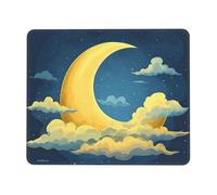 Mouse Pad Moon Small Mouse Mat 24 x 28cm with Non-Slip Rubber Base, Waterproof Mousepad, Gaming Mousemat for Women Kids Men Laptops Keyboard Tray Home Traveling Office Accessories D-1057