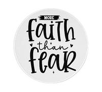 Mouse Pad More Faith Than Fear 5 Mousemat Portable Desk Mat With Stitched Edges Mousepad For Office Work Pc 20X20 Cm