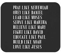 Mouse Pad Motivation God Jesus Prayer Pray Obey Lead Serve Believe Love Like Christianty Mouse Mats Soft Desk Mat Durable Mousepad For Office Home Work 25X30CM