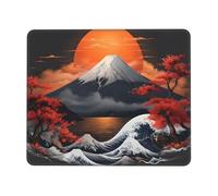 Mouse Pad Mount Fuji Scenery Small Mouse Mat 18 x 22cm with Non-Slip Rubber Base, Waterproof Mousepad, Gaming Mousemat for Women Kids Men Laptops Keyboard Tray Home Traveling Office Accessories D-265
