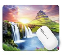 Mouse Pad Mountain, Small Mouse Mat 420 x 350 mm, Desk Mat with Waterproof Design, Premium-Textured Square Mousepad Fall, Smooth Surface, Gaming Office Mousemat Keyboard Decor Gifts Christmas p1j-6