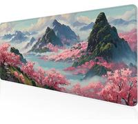 Mouse Pad Mountains Gaming Mouse Pad Landscape Large Desk Mat 1400x600x3mm,Work From Home Essentials Non-Slip Rubber Base Special Textured Water-Resistant Surface Wear-Resistant For Laptop Y1-844