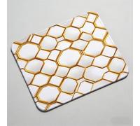 Mouse Pad, Mouse Mat 11.42 x 9.45 inch x3mm, Non Slip Rubber Base Desk Mat, Improved Precision and Speed, Desk Mats with Stitched Edges, Waterproof, Mouspad for Office and Home Simple geometry 0O-552