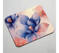 Mouse Pad, Mouse Mat 12.6 x 10.24 inch x3mm, Non Slip Rubber Base Desk Mat, Improved Precision and Speed, Desk Mats with Stitched Edges, Waterproof, Mouspad for Office and Home lotus blue 0O-334