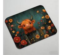 Mouse Pad, Mouse Mat 12.6 x 10.24 inch x3mm, Non Slip Rubber Base Desk Mat, Improved Precision and Speed, Office Desk Mats with Stitched Edges, Waterproof, Mouspad for Office and Home cute ox 0O-596
